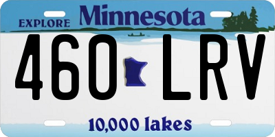 MN license plate 460LRV