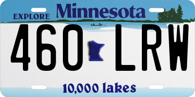 MN license plate 460LRW