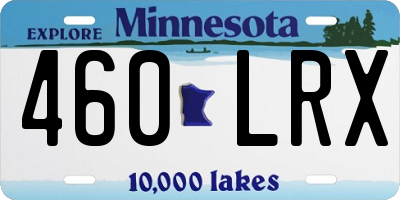 MN license plate 460LRX