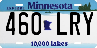 MN license plate 460LRY