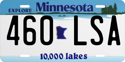 MN license plate 460LSA