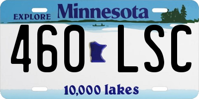MN license plate 460LSC