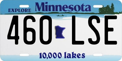 MN license plate 460LSE