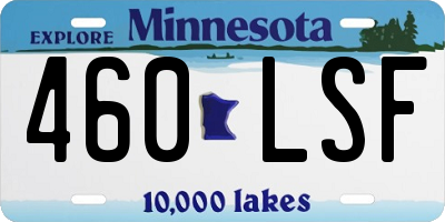 MN license plate 460LSF