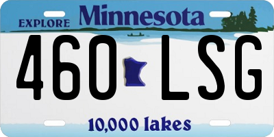 MN license plate 460LSG