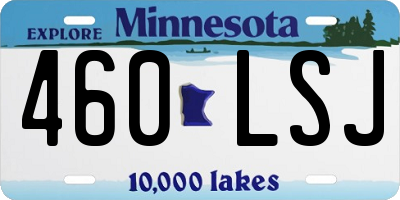 MN license plate 460LSJ