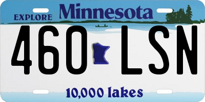MN license plate 460LSN