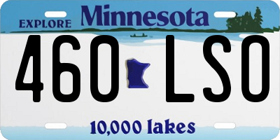 MN license plate 460LSO