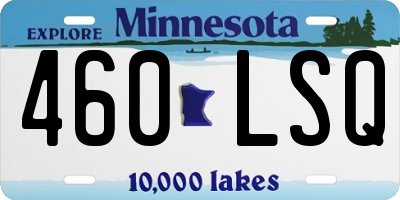 MN license plate 460LSQ