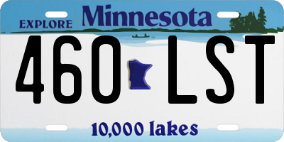 MN license plate 460LST