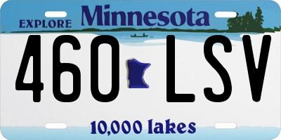 MN license plate 460LSV