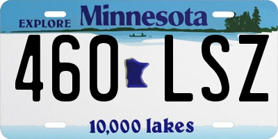 MN license plate 460LSZ