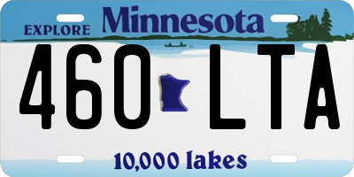 MN license plate 460LTA