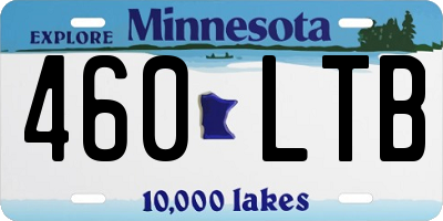 MN license plate 460LTB
