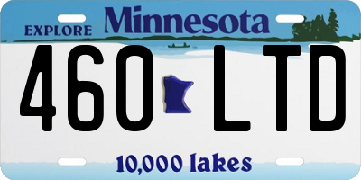 MN license plate 460LTD