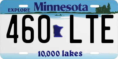 MN license plate 460LTE