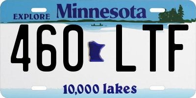 MN license plate 460LTF