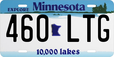 MN license plate 460LTG