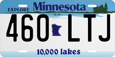 MN license plate 460LTJ