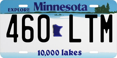 MN license plate 460LTM