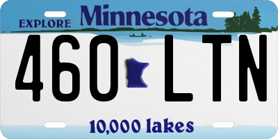 MN license plate 460LTN