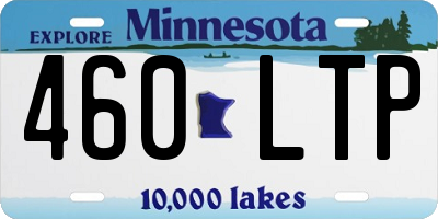 MN license plate 460LTP