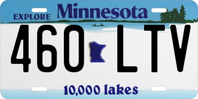 MN license plate 460LTV