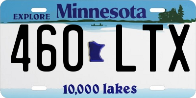 MN license plate 460LTX