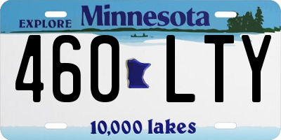 MN license plate 460LTY