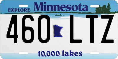 MN license plate 460LTZ