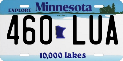 MN license plate 460LUA
