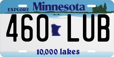MN license plate 460LUB
