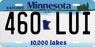MN license plate 460LUI
