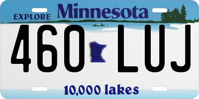 MN license plate 460LUJ