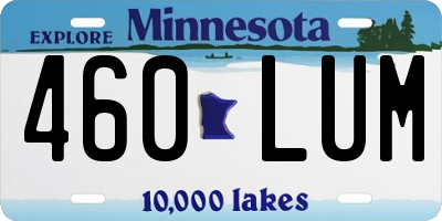MN license plate 460LUM