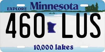 MN license plate 460LUS