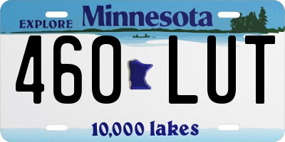 MN license plate 460LUT