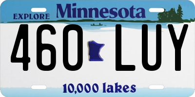MN license plate 460LUY