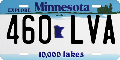 MN license plate 460LVA