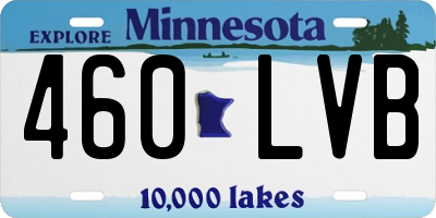 MN license plate 460LVB