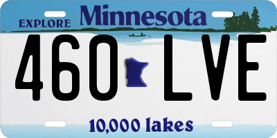 MN license plate 460LVE