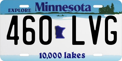 MN license plate 460LVG
