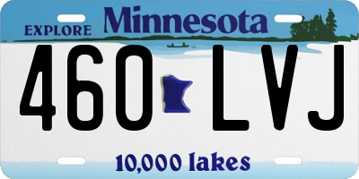 MN license plate 460LVJ