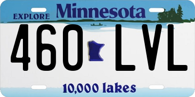 MN license plate 460LVL
