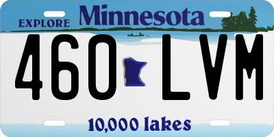 MN license plate 460LVM