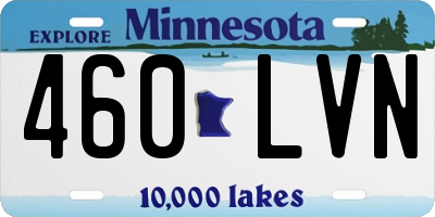 MN license plate 460LVN