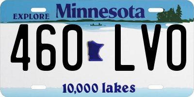 MN license plate 460LVO