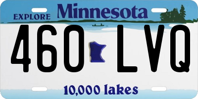 MN license plate 460LVQ