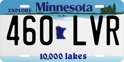 MN license plate 460LVR