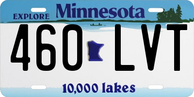 MN license plate 460LVT